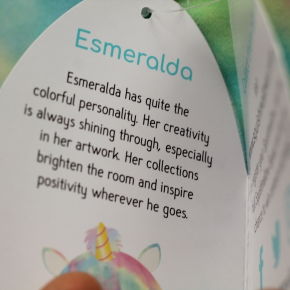 Squishmallows Monogrammed L Rainbow Unicorn Plush - Picture 11 of 12